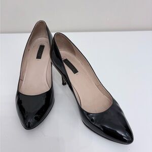 Escada Black Patent Leather Heels
